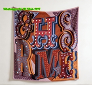 Hermès 3D Letter Scarf Print Flannel Throw Blanket IMG_5396